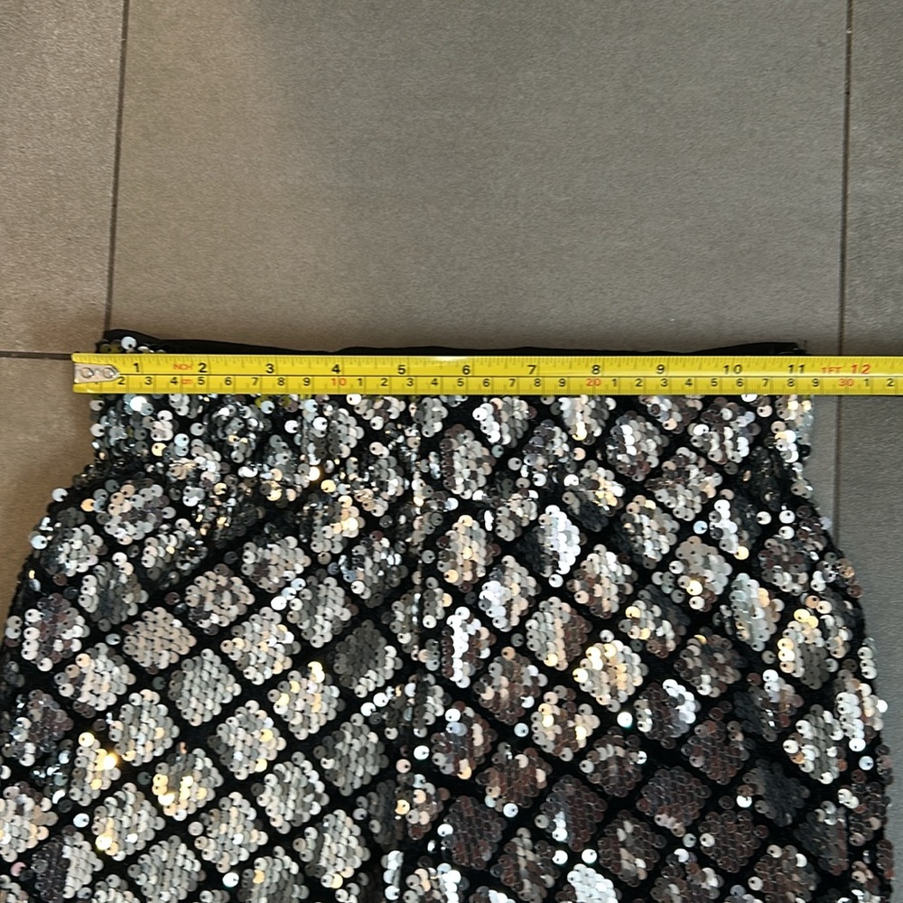 Lovers and Friends Take it Easy Silver and Black Sequined Pants - Picture 3 of 8